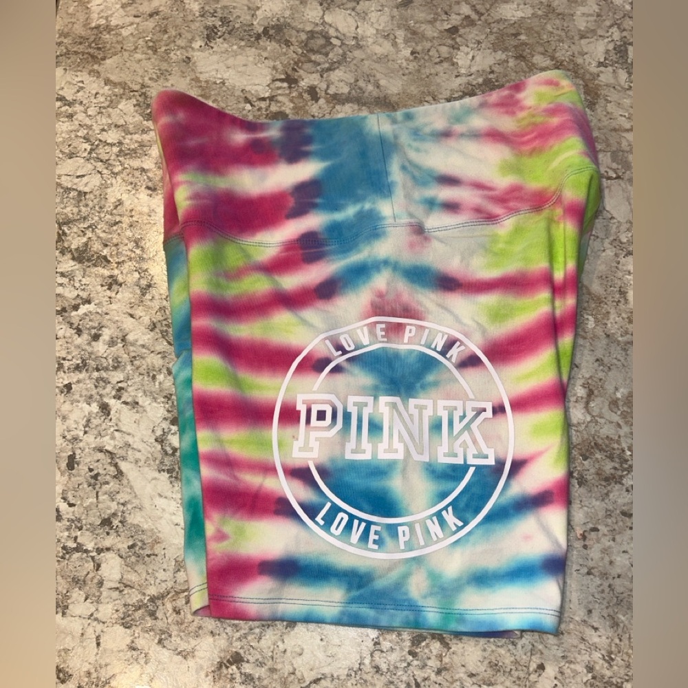VS PINK bike shorts Tie Dye Size Large